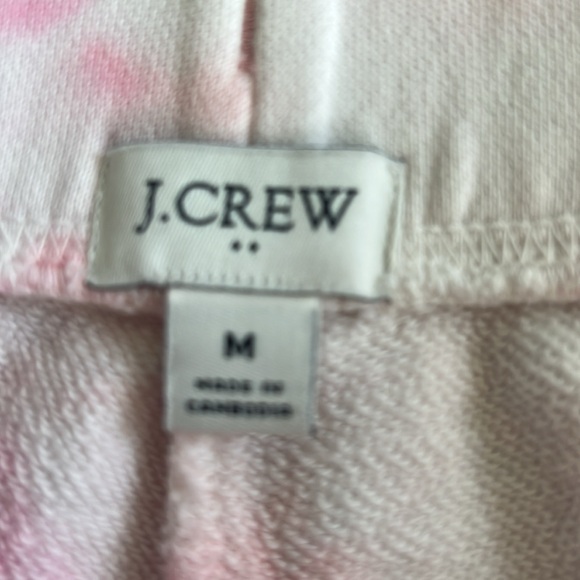 J. Crew Factory pink tie-dyed cotton sweatpants drawstring joggers medium - Picture 4 of 5